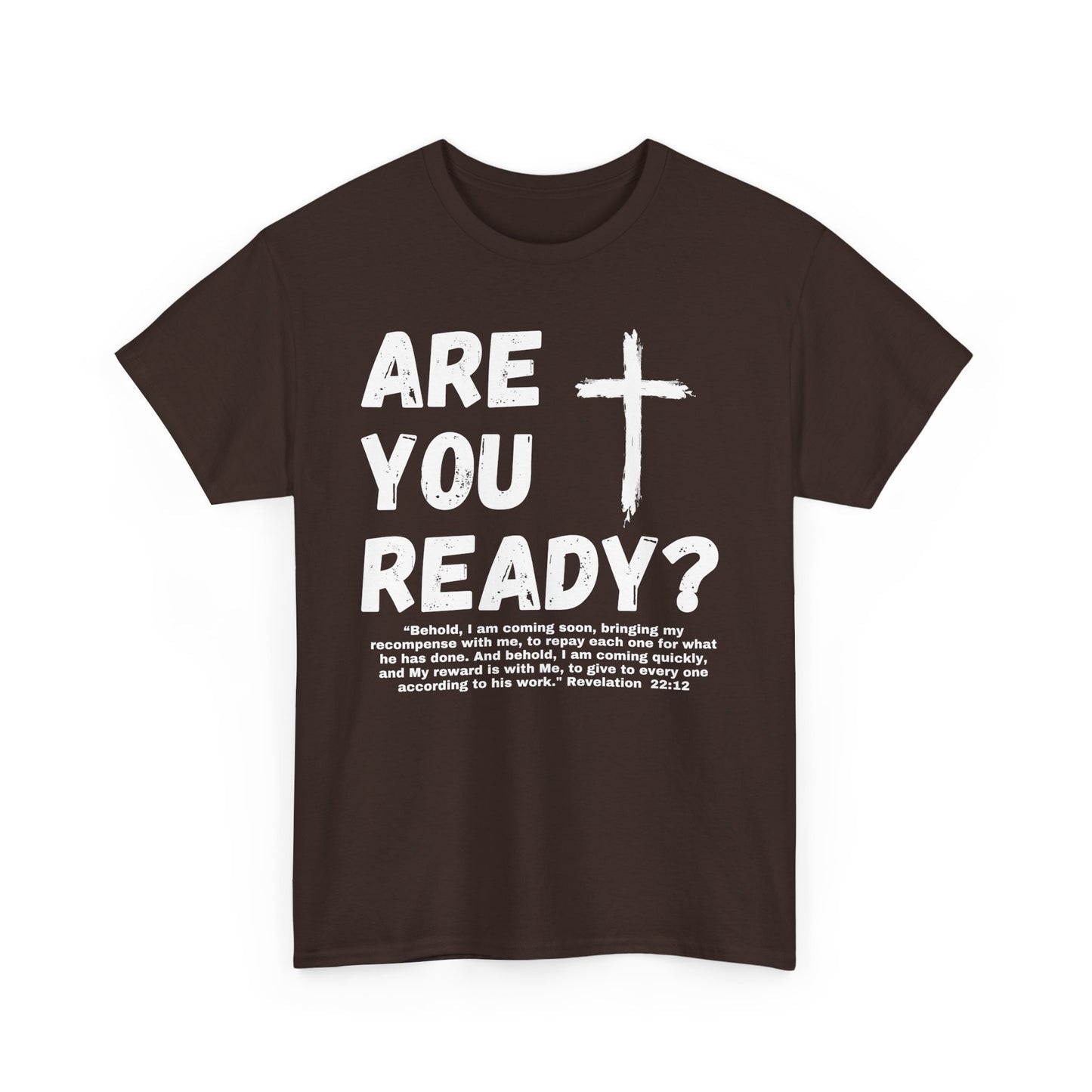 Alpha and Omega Unisex Tee - Revelation 22:12 Scripture Heavy Cotton Shirt