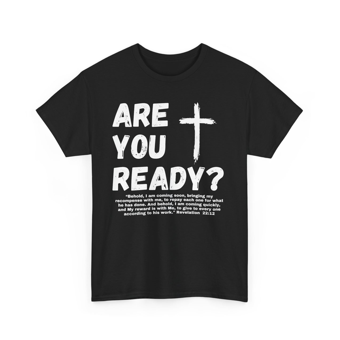 Alpha and Omega Unisex Tee - Revelation 22:12 Scripture Heavy Cotton Shirt