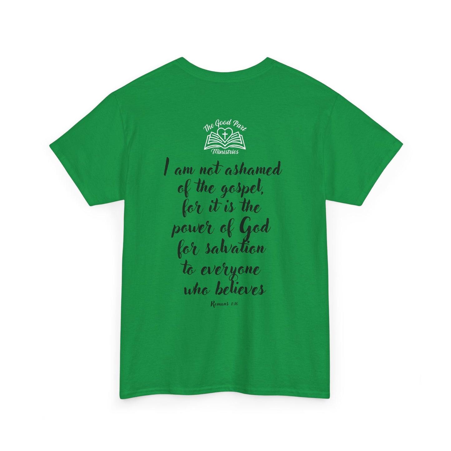 Christian Unisex Tee 'Ain't No Shame' Romans 1:16 Heavy Cotton