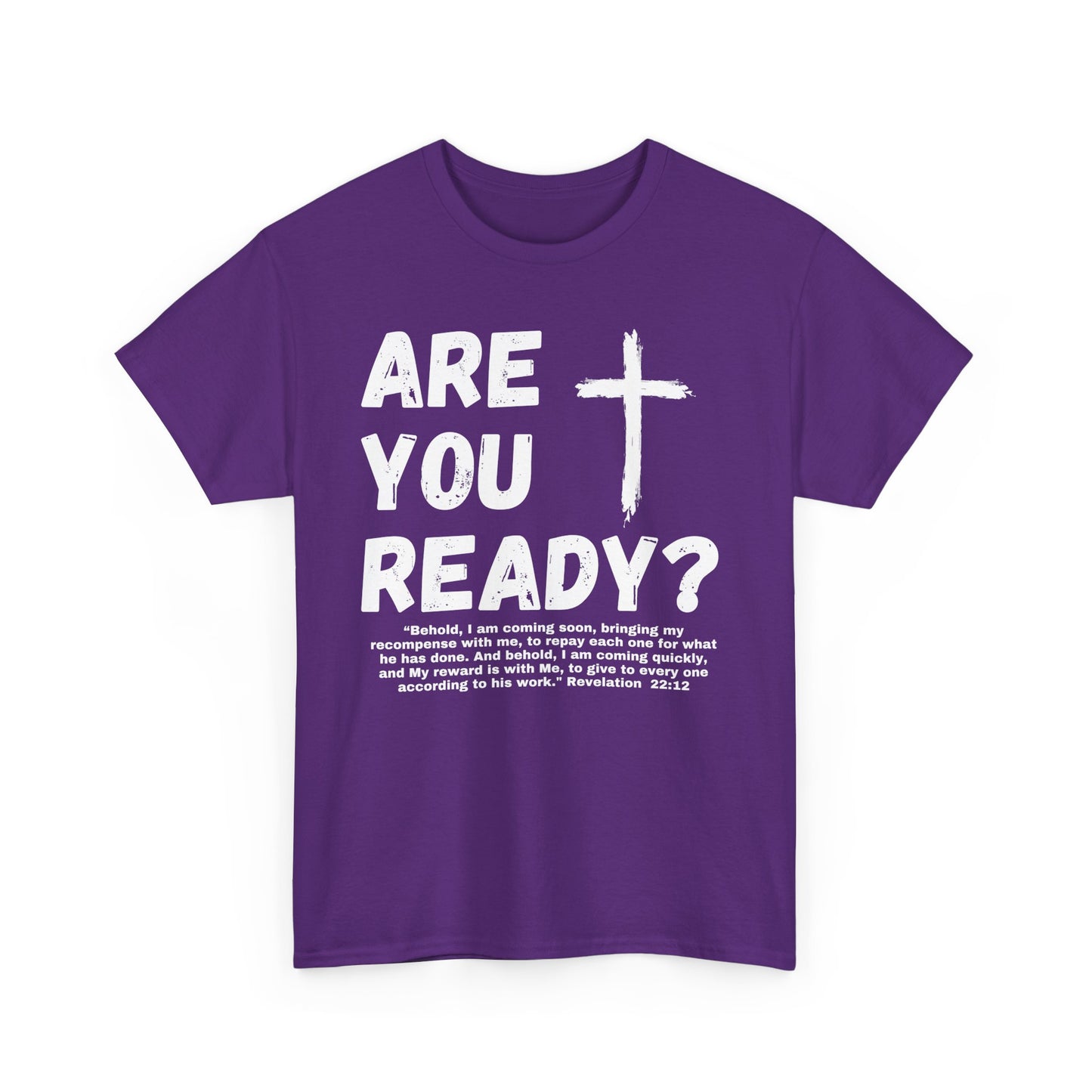 Alpha and Omega Unisex Tee - Revelation 22:12 Scripture Heavy Cotton Shirt
