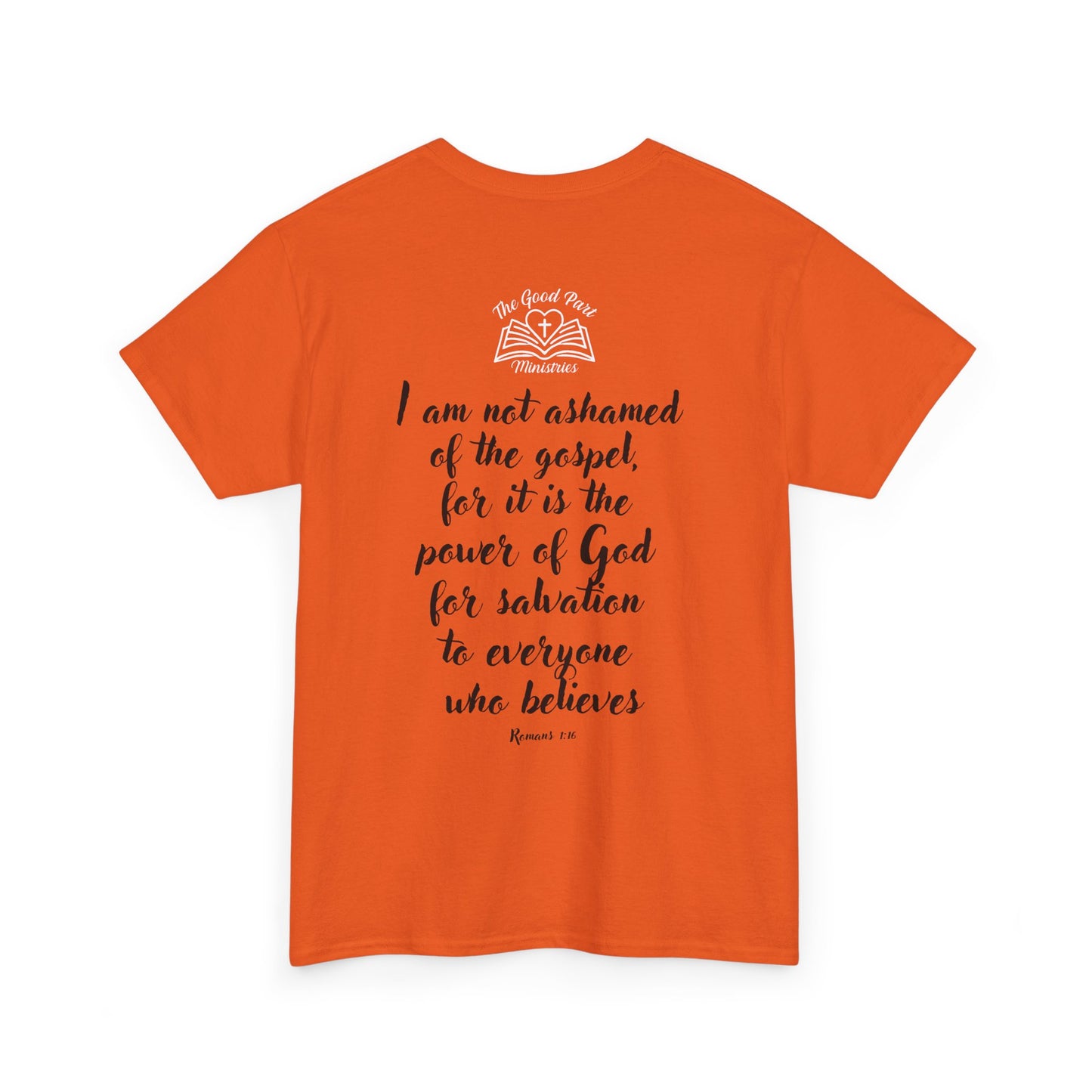 Christian Unisex Tee 'Ain't No Shame' Romans 1:16 Heavy Cotton