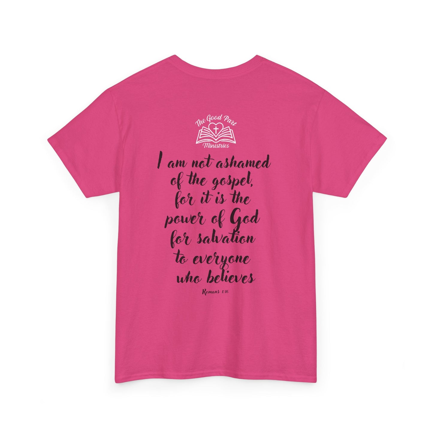 Christian Unisex Tee 'Ain't No Shame' Romans 1:16 Heavy Cotton