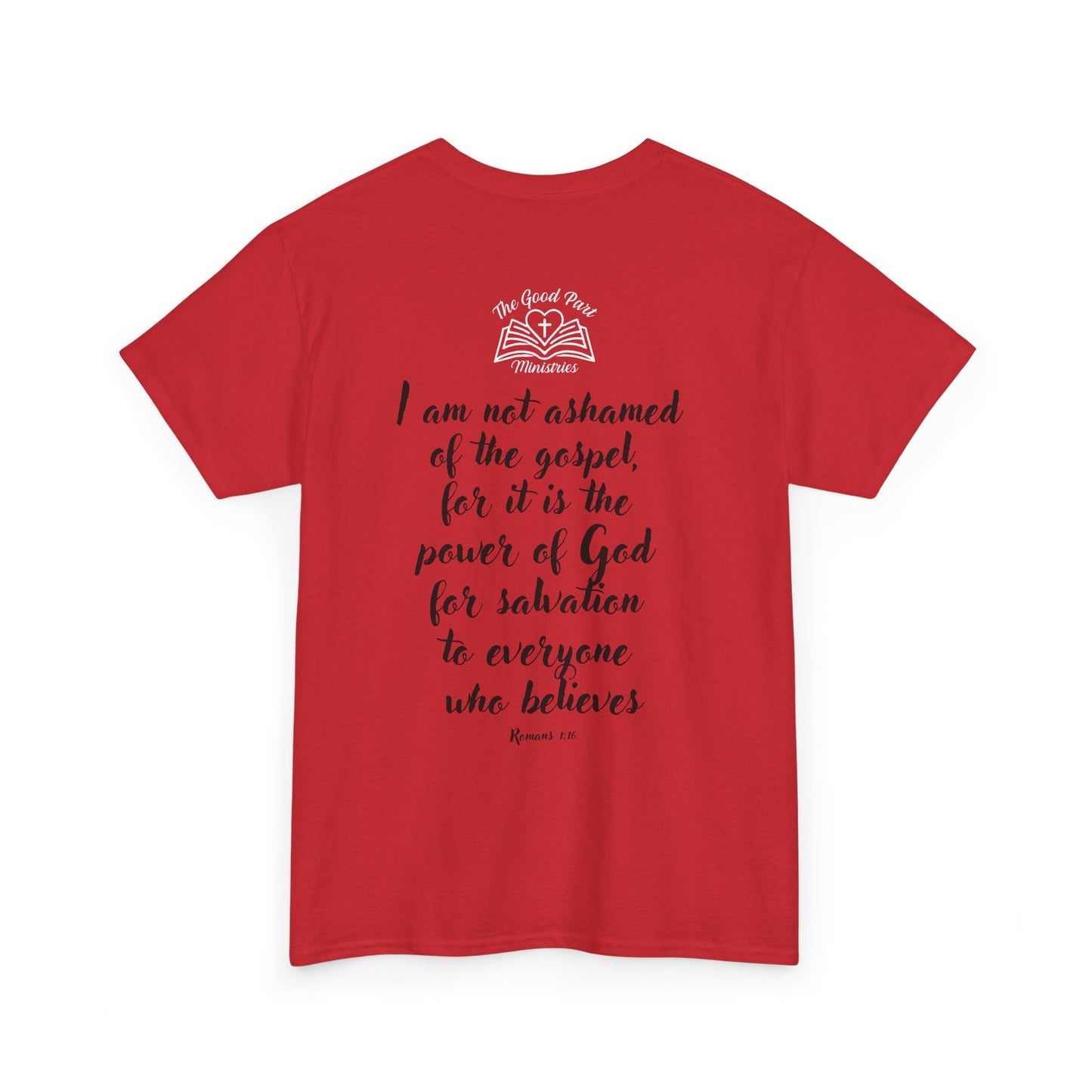 Christian Unisex Tee 'Ain't No Shame' Romans 1:16 Heavy Cotton