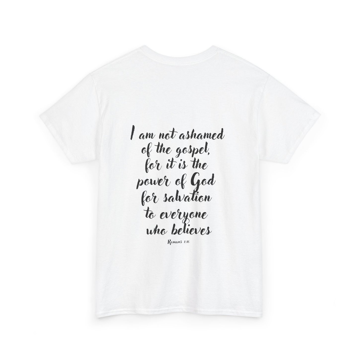 Christian Unisex Tee 'Ain't No Shame' Romans 1:16 Heavy Cotton