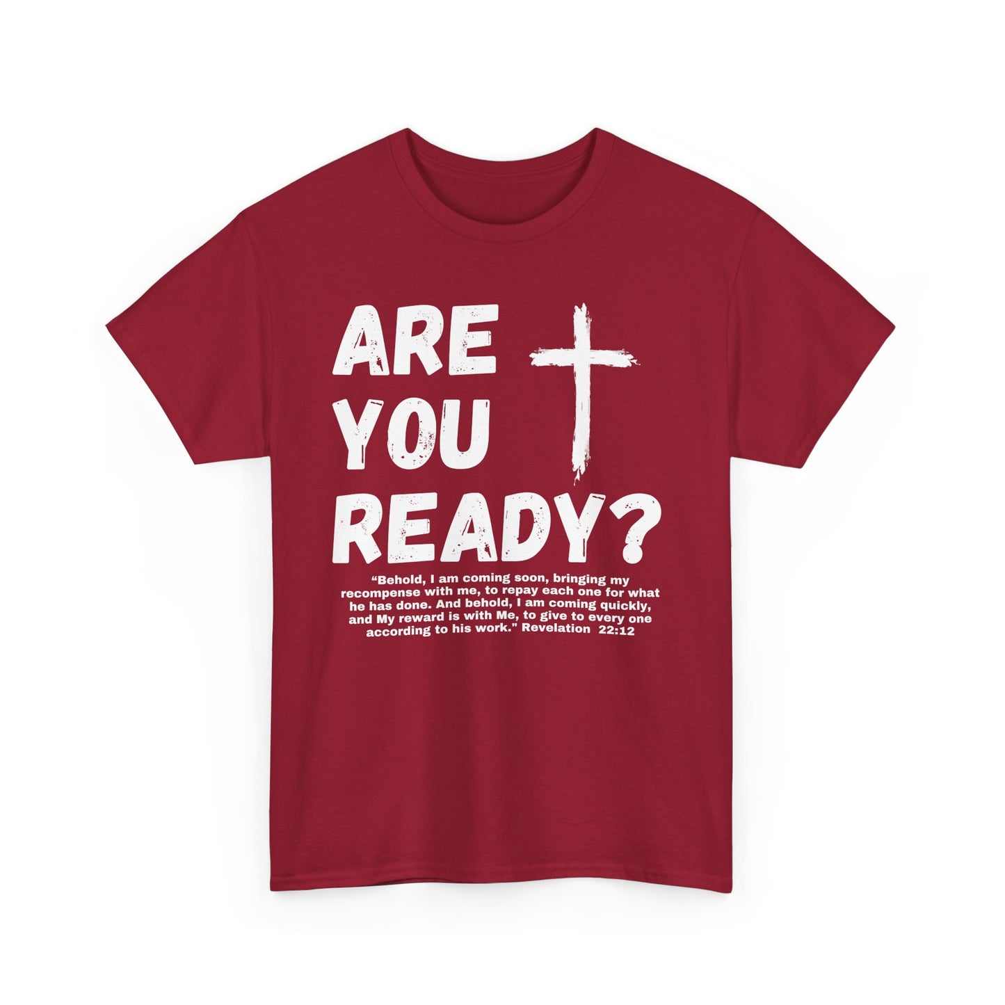 Alpha and Omega Unisex Tee - Revelation 22:12 Scripture Heavy Cotton Shirt