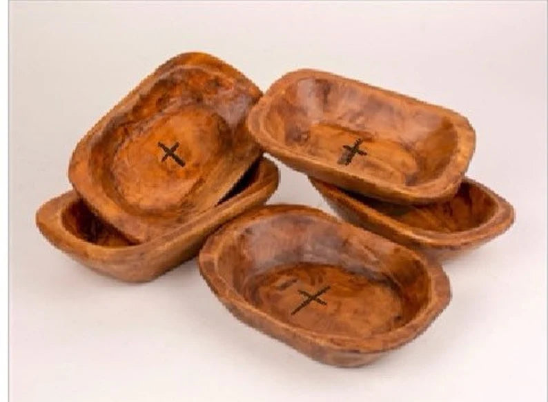 Wooden Prayer Bowl - Oval