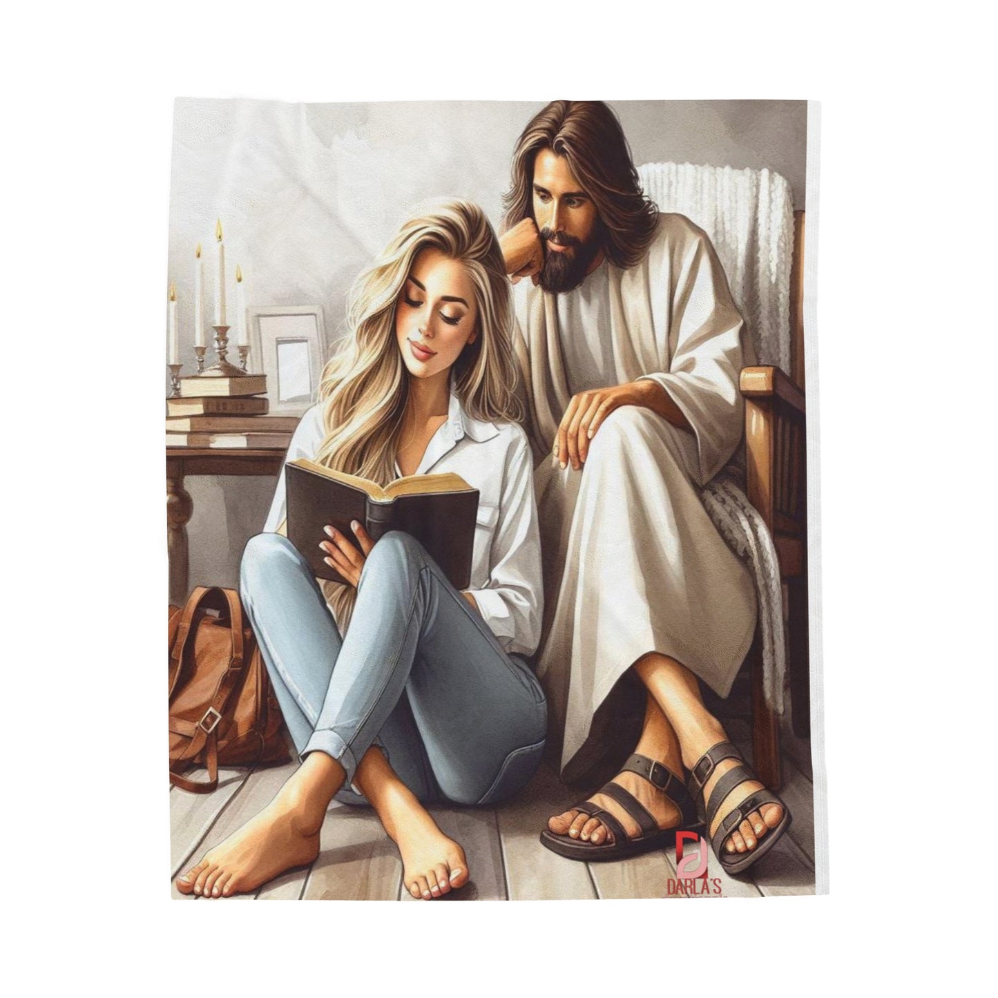 Scripture Study Velveteen Blanket - The Good Part Artwork